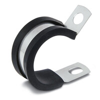 1-5/8 IN. MED DUTY CLAMP, IN 304 STAINLESS WITH RUBBER CUSHION AND 0.406 SCREW HOLE